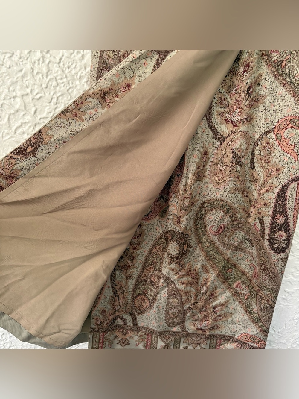 Vintage Talbots Silk Paisley Wrap Skirt Size 2 - Picture 4 of 8